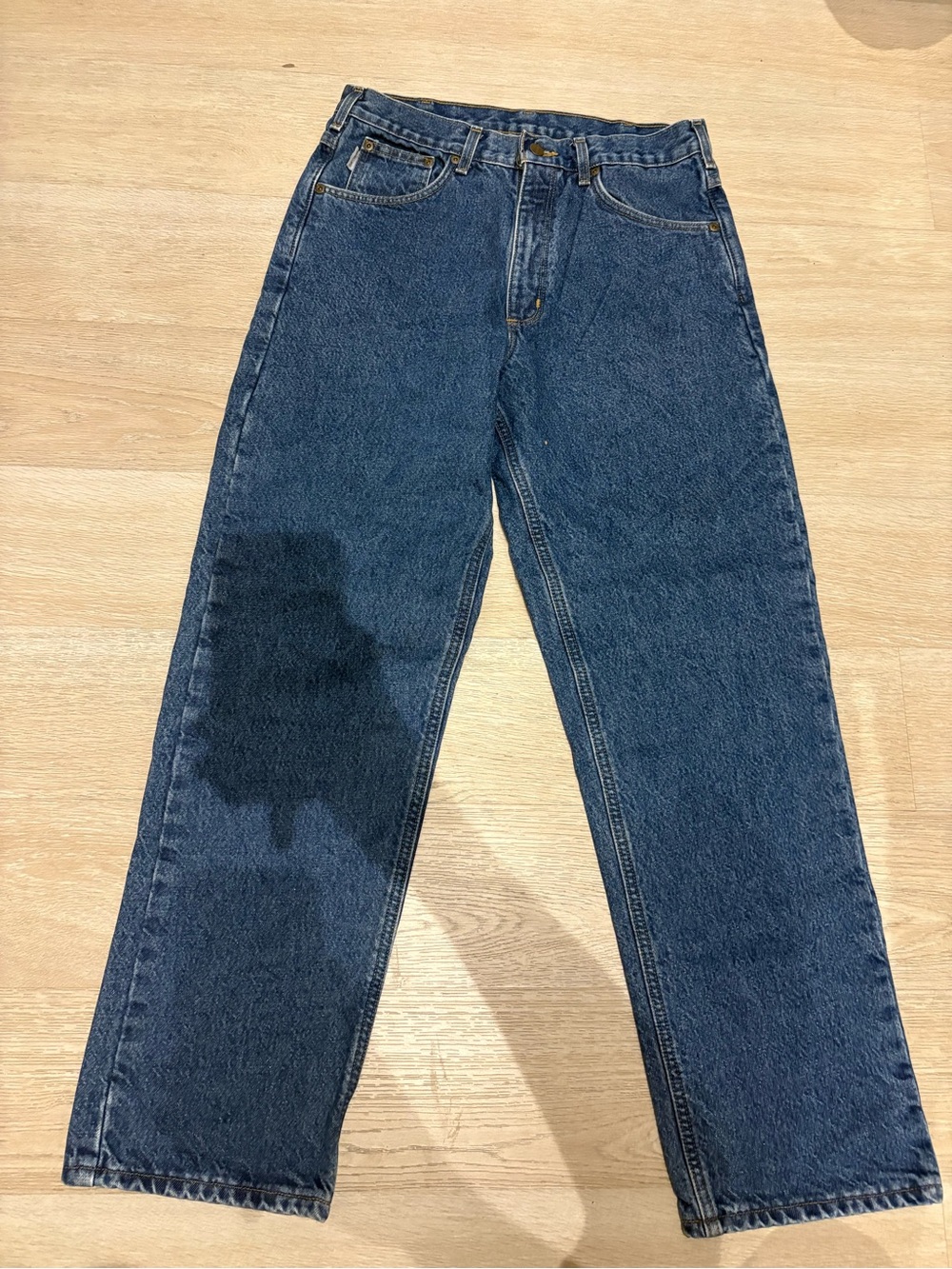 Carhartt Men's Dark Blue Denim Jeans